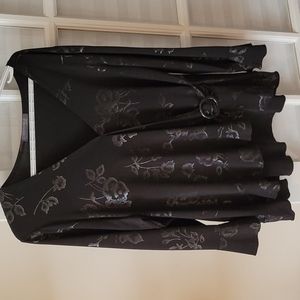 Addition Elle 2X, black dressy blouse